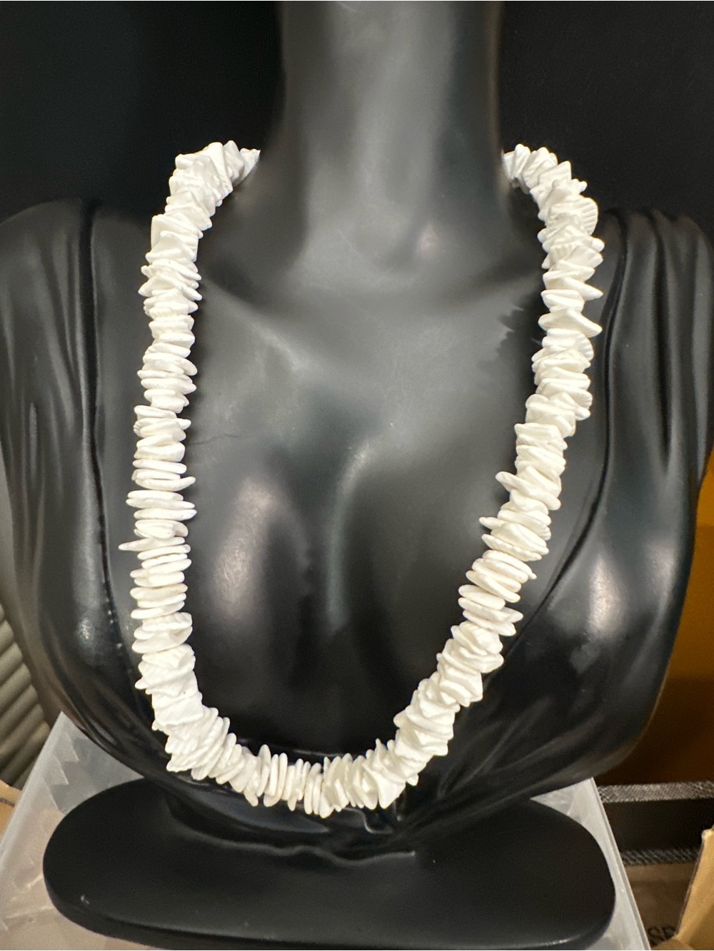 White Chip Shell Statement Necklace - Women Jewelry